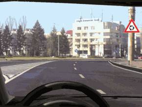 Ati selectat corect banda de circulatie pentru a vira la stanga in intersectia care urmeaza?