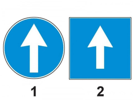Care dintre indicatoarele alaturate te informeaza ca te afli pe un drum cu sens unic?