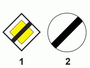 Care dintre indicatoare anunta sfarsitul drumului cu prioritate?