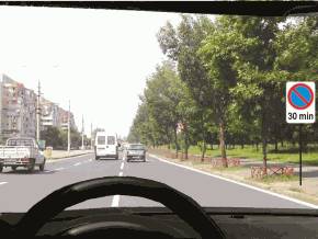 Semnificatia indicatorului si a panoului aditional este: